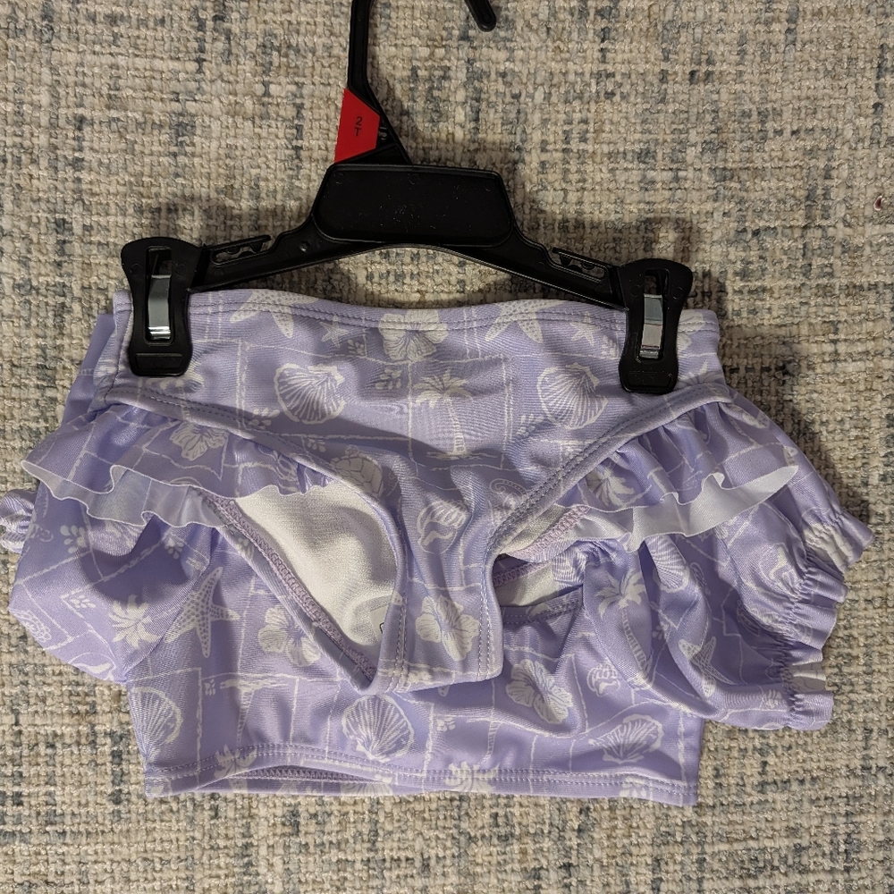NWT Purple Seashell Print 2 Piece SwimSuit - 18 Months